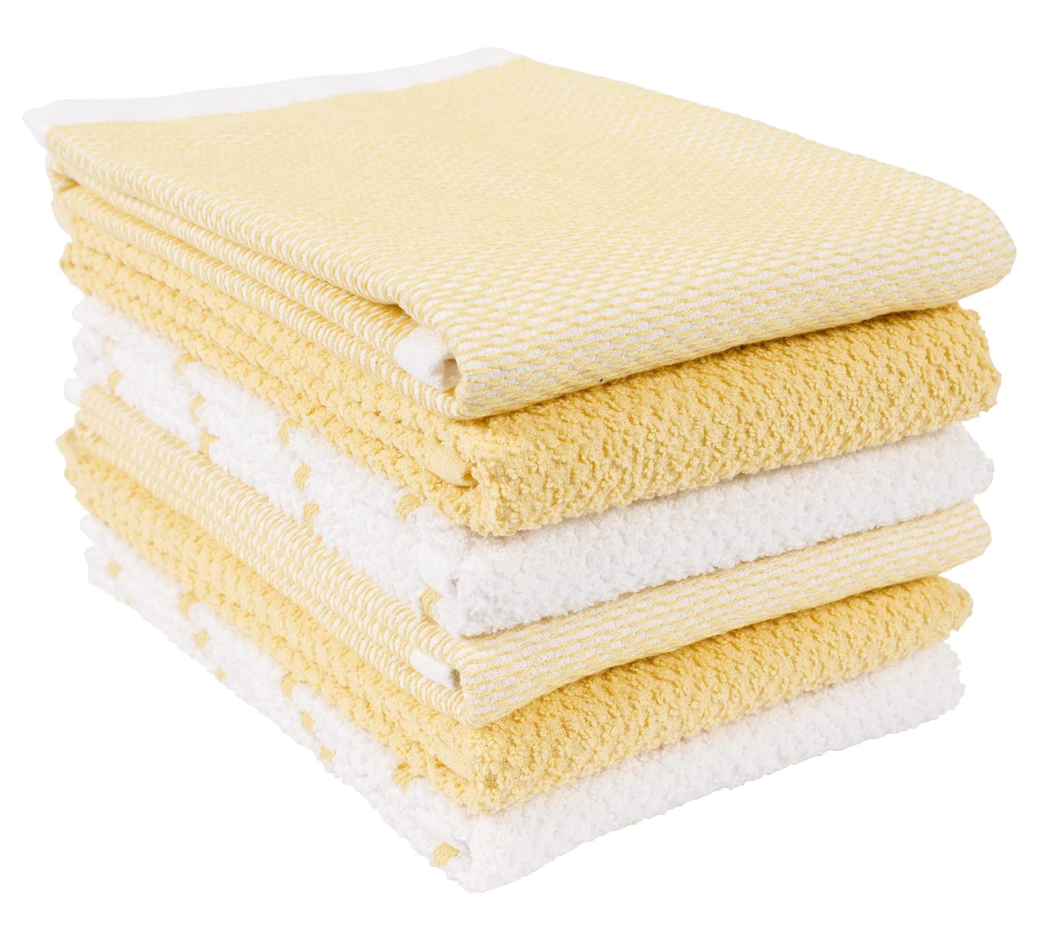6 - Pack Cotton Kitchen Towels - Absorbent Utility Dish TowelsShineCraft