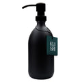 Minimal Black Glass Soap Dispenser | Stainless Steel Pump