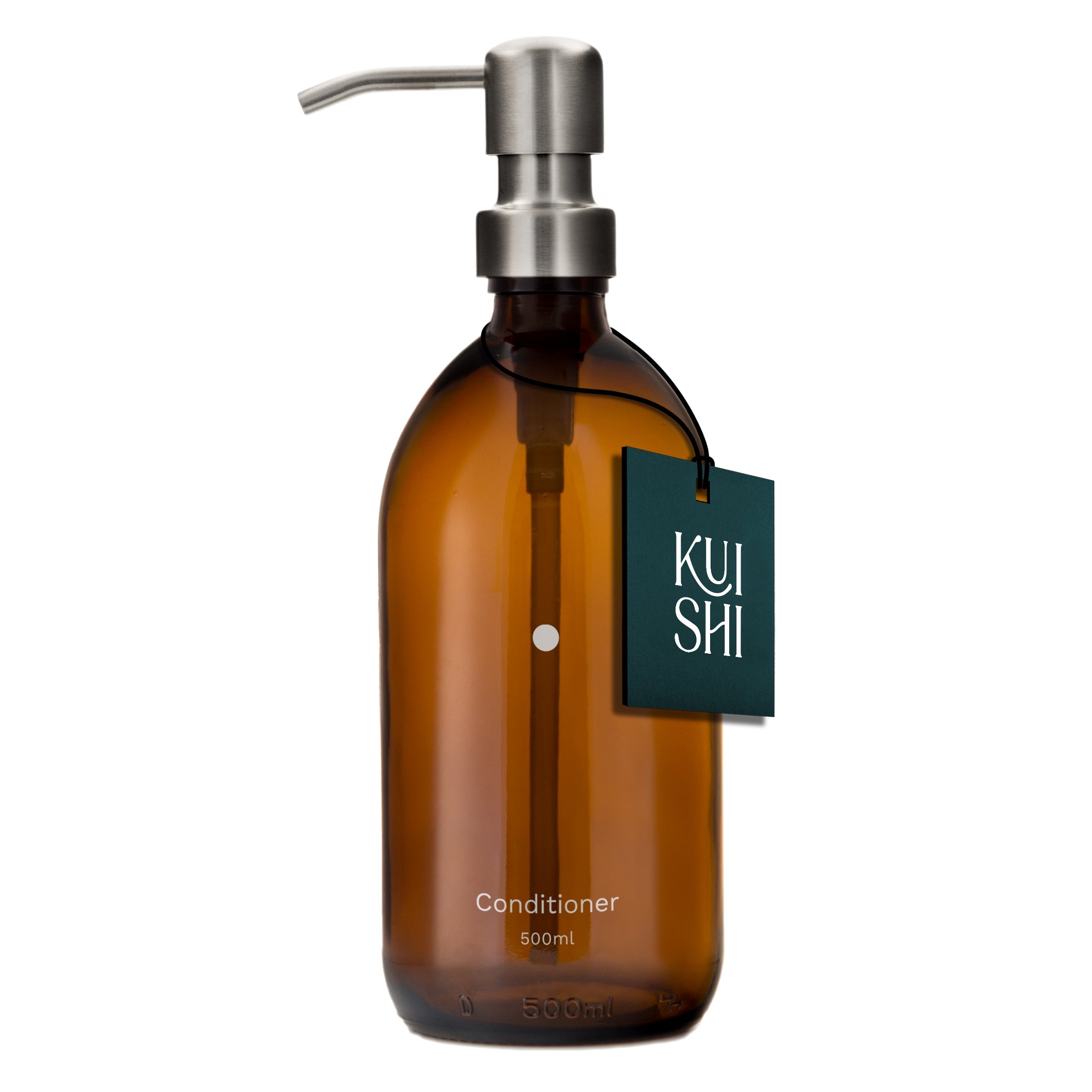 Minimal Amber Glass Soap Dispenser | Hand Wash, Shampoo & Lotion Bottle