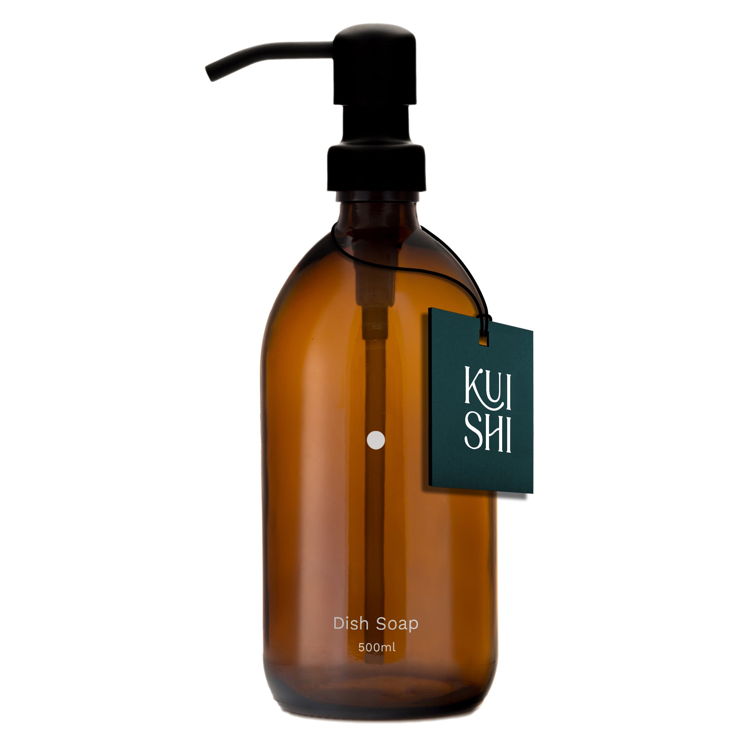 Minimal Amber Glass Soap Dispenser | Hand Wash, Shampoo & Lotion Bottle