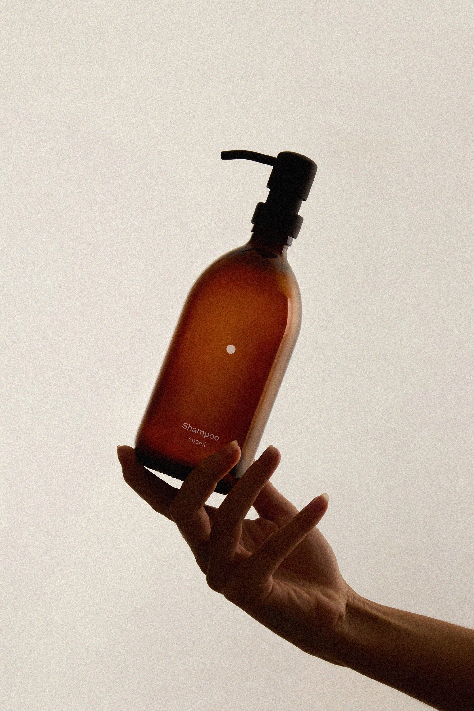 Minimal Amber Glass Soap Dispenser | Hand Wash, Shampoo & Lotion Bottle