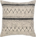 Calliope Decorative Pillow Cover - Neutral Woven Cotton Couch Pillow