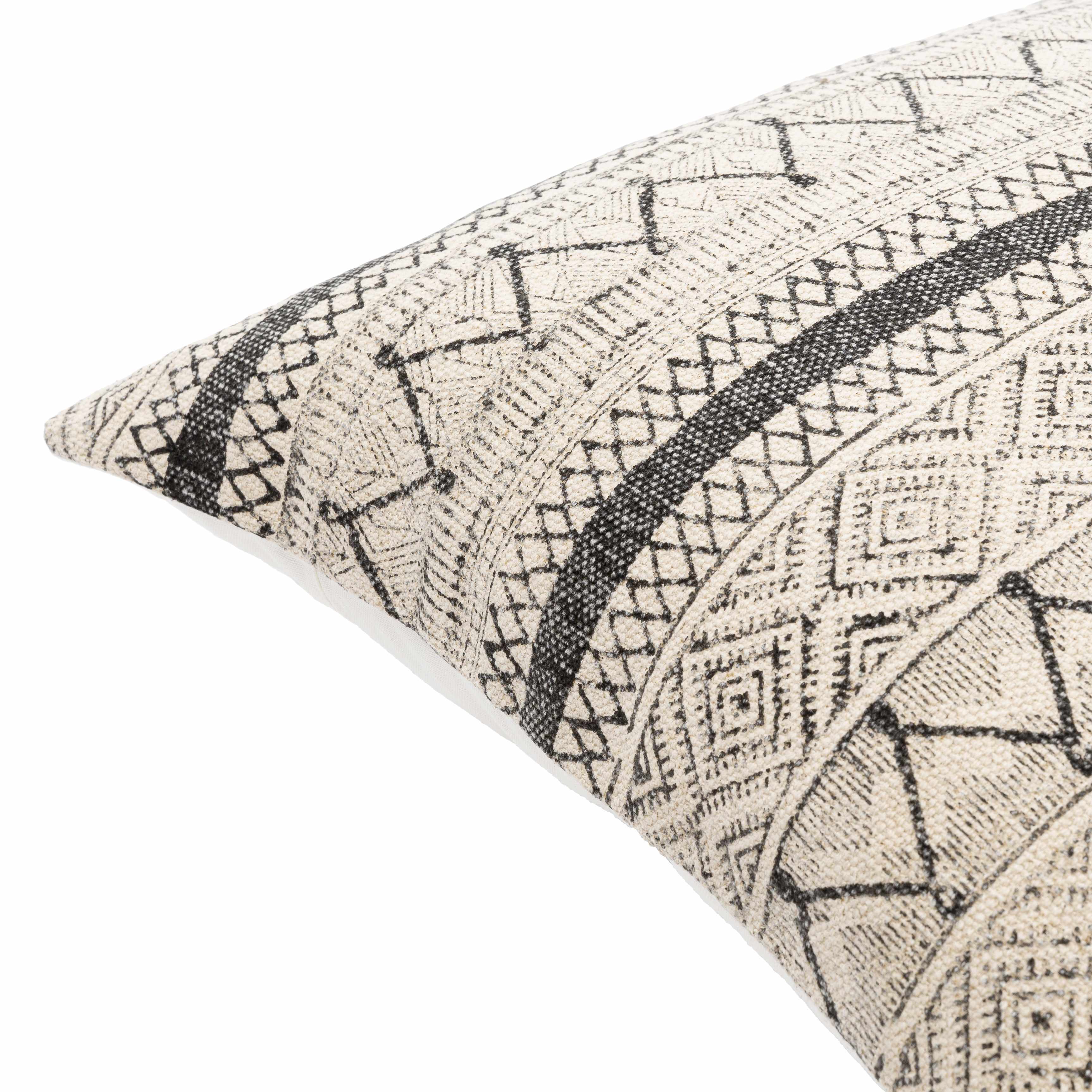 Calliope Decorative Pillow Cover - Neutral Woven Cotton Couch Pillow
