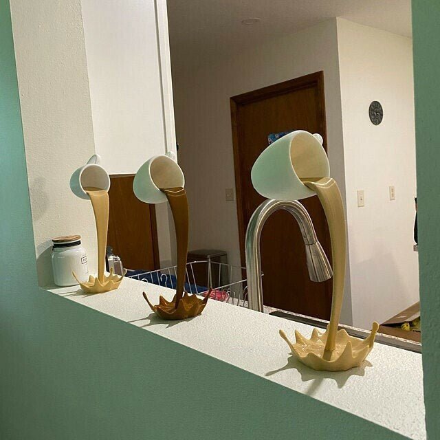 Dripping Coffee Sculpture - Cozy Coffee Bar Home Decor AccentShineCraft