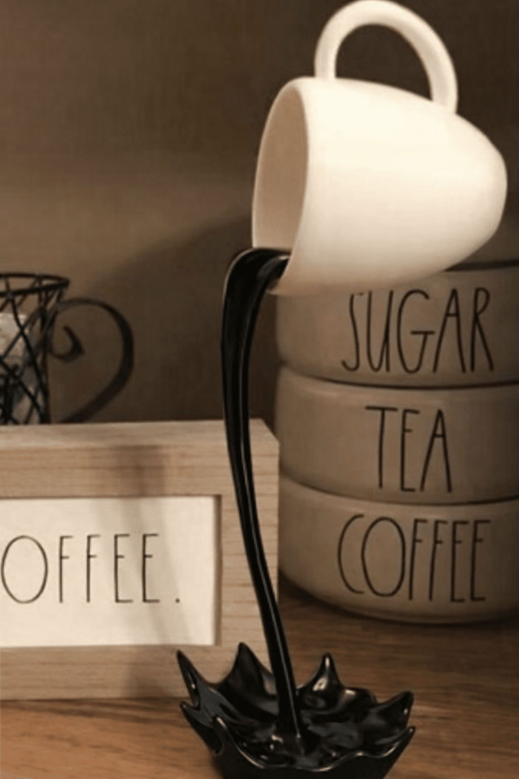 Dripping Coffee Sculpture - Cozy Coffee Bar Home Decor AccentShineCraft