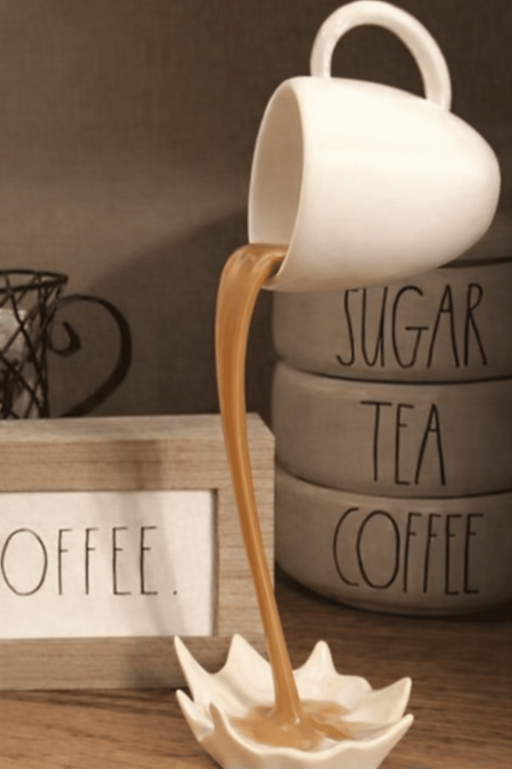 Dripping Coffee Sculpture - Cozy Coffee Bar Home Decor AccentShineCraft