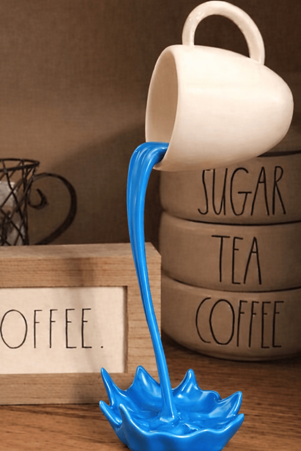 Dripping Coffee Sculpture - Cozy Coffee Bar Home Decor AccentShineCraft