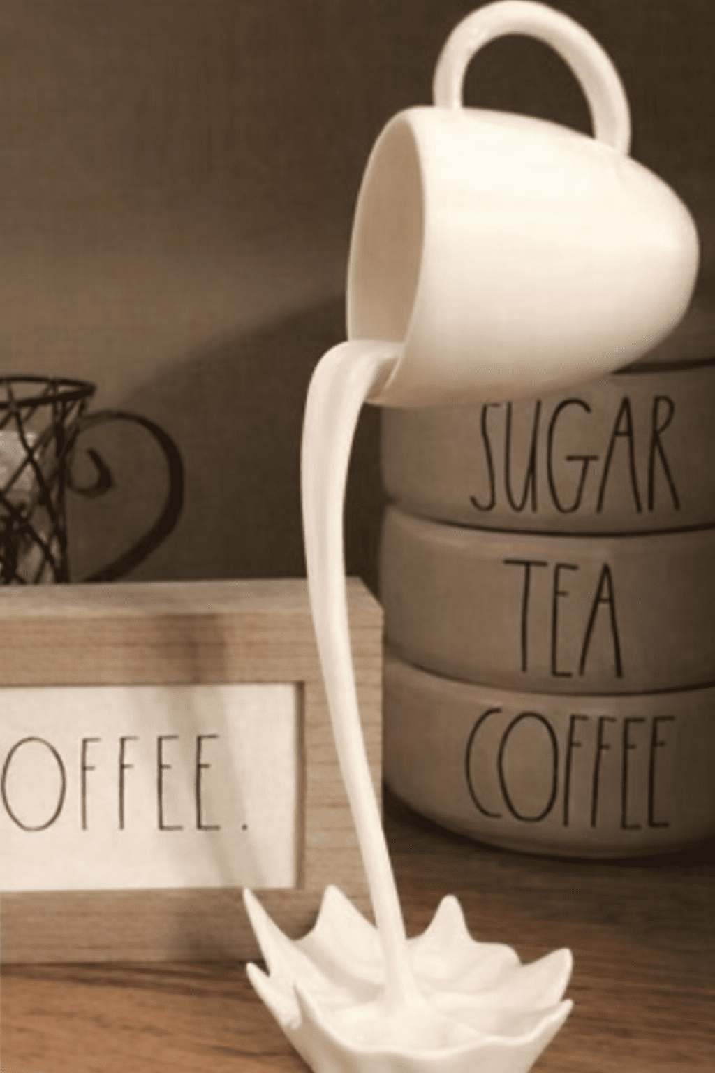 Dripping Coffee Sculpture - Cozy Coffee Bar Home Decor AccentShineCraft