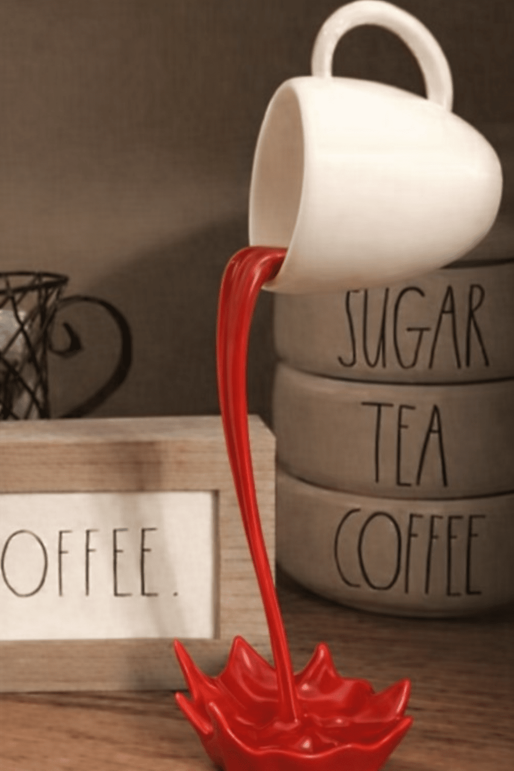 Dripping Coffee Sculpture - Cozy Coffee Bar Home Decor AccentShineCraft