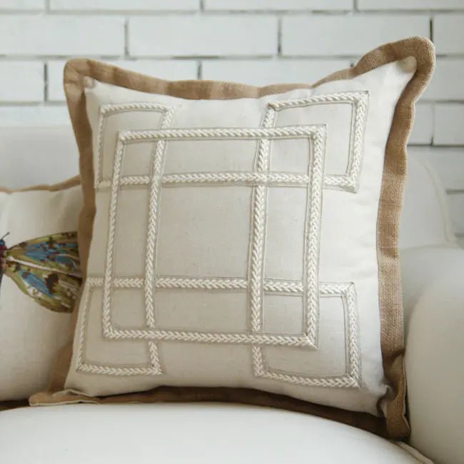 Geometric Pillowcase Cover - Modern Textured Cushion for Sofa & BedShineCraft