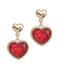 Glittering Heart Earrings - Valentine's Day Giftn/aShineCraft