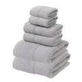 Luxury Light Grey 6 - Piece Cotton Towel Set | Soft & Absorbent Bath TowelsHome & Garden > Bathroom Accessories > Bath Towels & RobesShineCraft