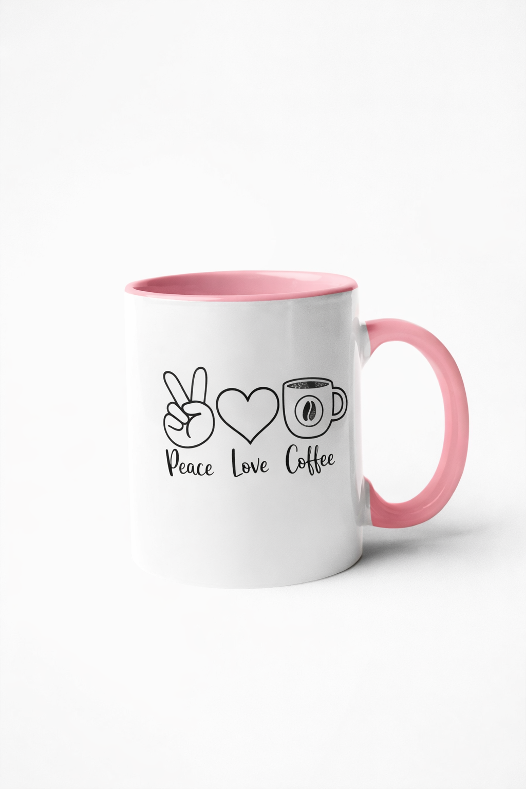 Peace, Love & Coffee Mug - Cozy Ceramic Coffee Mug