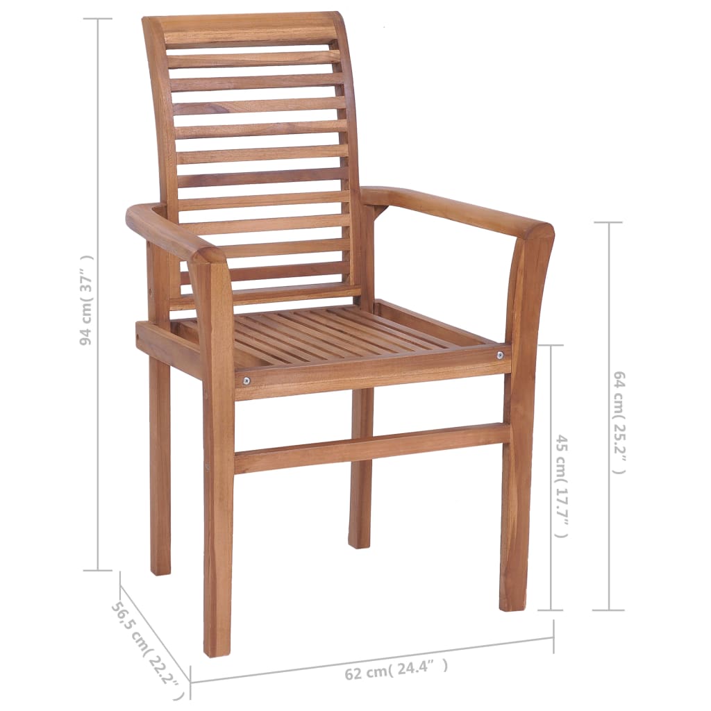 Solid Teak Stacking Dining Chairs - Timeless Wood Seating (2 - 8 Pack)Furniture > Chairs > Kitchen & Dining Room ChairsShineCraft
