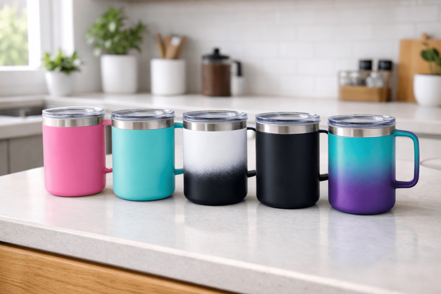 Stainless Steel Coffee Mug Set (5 - Pack)ShineCraft